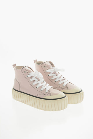 Sneakers Platform Alte S-HANAMI in Tela di Denim 5cm