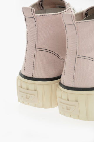Sneakers Platform Alte S-HANAMI in Tela di Denim 5cm