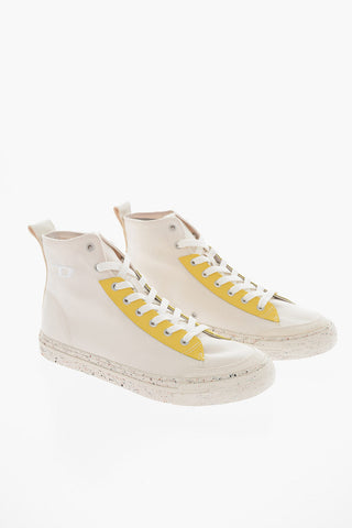 Sneakers Alte S-ATHOS in Cotone e Pelle con Suola Paint