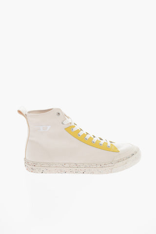 Sneakers Alte S-ATHOS in Cotone e Pelle con Suola Paint