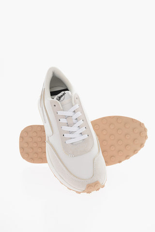 Sneakers Basse S-RACER LC Tono Su Tono in Mesh e Suede con Patch D