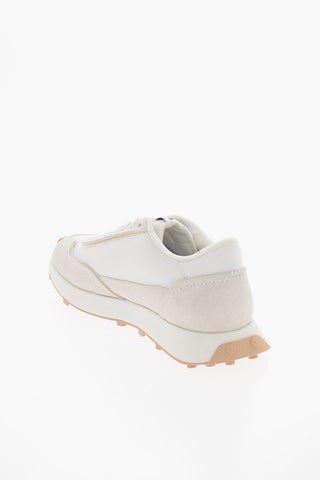 Sneakers Basse S-RACER LC Tono Su Tono in Mesh e Suede con Patch D