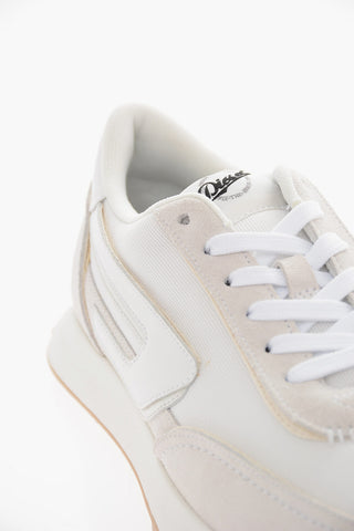 Sneakers Basse S-RACER LC Tono Su Tono in Mesh e Suede con Patch D