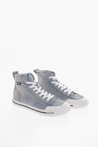Acid Wash Effect Denim S-ATHOS High Top Sneakers