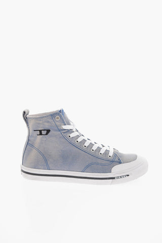 Acid Wash Effect Denim S-ATHOS High Top Sneakers