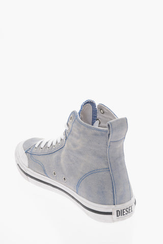 Acid Wash Effect Denim S-ATHOS High Top Sneakers