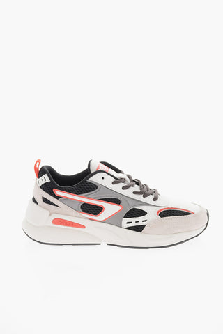 Mesh and Suede S-SERENDIPITY SPORT Low-Top Sneakers with Contrasting Trimmings