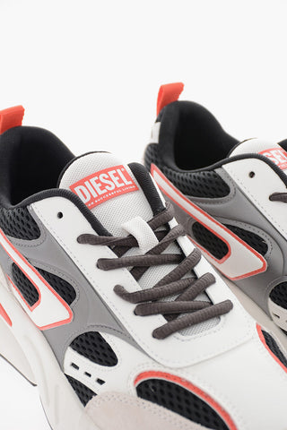 Mesh and Suede S-SERENDIPITY SPORT Low-Top Sneakers with Contrasting Trimmings