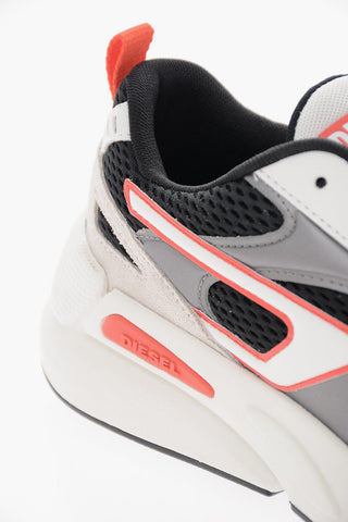 Mesh and Suede S-SERENDIPITY SPORT Low-Top Sneakers with Contrasting Trimmings