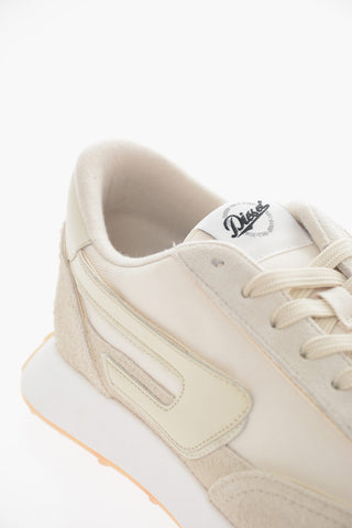 Sneakers Basse S-RACER LC Tono Su Tono in Mesh e Suede con Patch D
