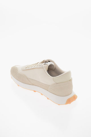 Sneakers Basse S-RACER LC Tono Su Tono in Mesh e Suede con Patch D