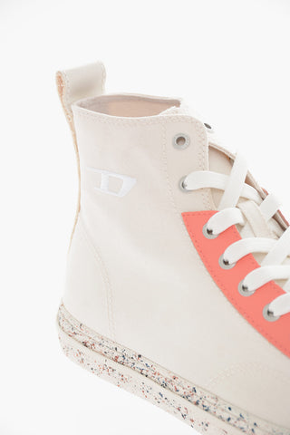Sneakers Alte S-ATHOS in Cotone e Pelle con Suola Paint