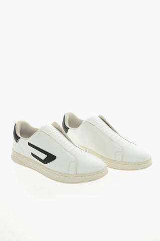 Sneakers Slip On S-ATHENE SO in Pelle con Patch D a Contrasto