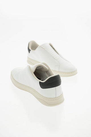 Sneakers Slip On S-ATHENE SO in Pelle con Patch D a Contrasto