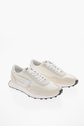 Sneakers Basse S-RACER LC Tono Su Tono in Mesh e Suede con Patch D