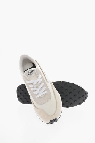 Sneakers Basse S-RACER LC Tono Su Tono in Mesh e Suede con Patch D