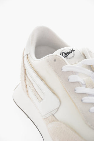 Sneakers Basse S-RACER LC Tono Su Tono in Mesh e Suede con Patch D