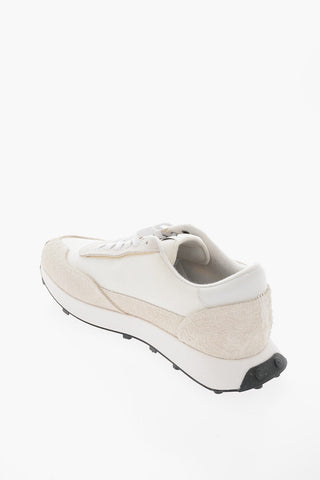 Sneakers Basse S-RACER LC Tono Su Tono in Mesh e Suede con Patch D