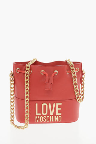 LOVE Borsa a Secchiello in Ecopelle con Logo Dorato