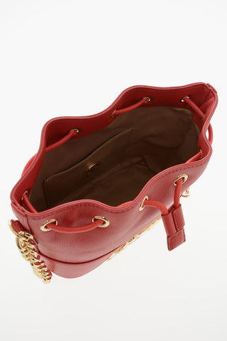 LOVE Borsa a Secchiello in Ecopelle con Logo Dorato