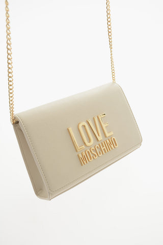  LOVE Faux Leather Crossbody Bag with Embossed Maxi Logo 