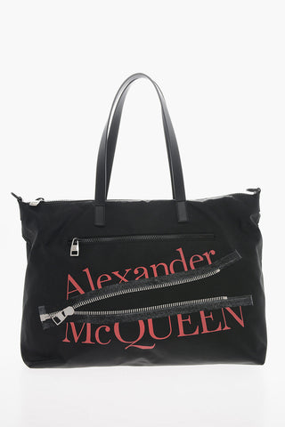 Shoulder Strap ZIPPED Nylon Tote Bag