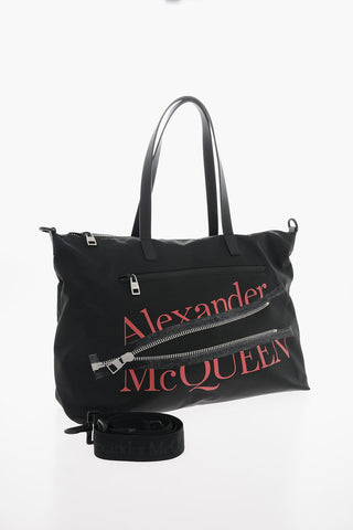 Shoulder Strap ZIPPED Nylon Tote Bag