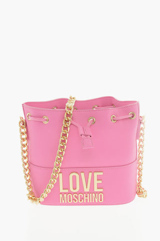 LOVE Borsa a Secchiello in Ecopelle con Logo Dorato
