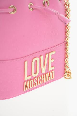 LOVE Borsa a Secchiello in Ecopelle con Logo Dorato