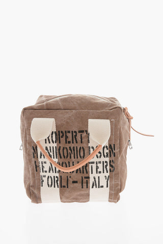Leather Handle AVIATOR KIT BAG Canvas Handbag