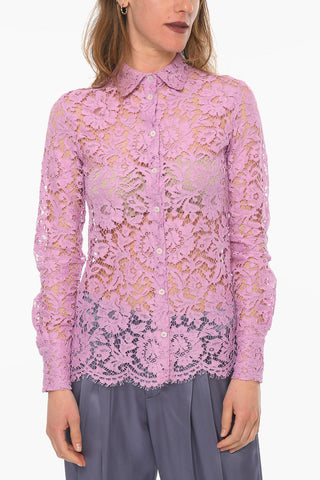 Camicia in Pizzo a Tinta Unita