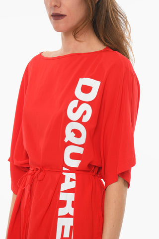 BEACHWEAR Maxi T-shirt Logata con Cinturino