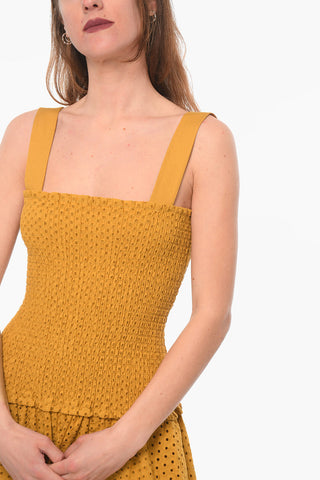 WHITE LABEL Broderie-anglaise Flared Midi Dress