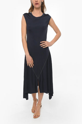 Sleeveless FLUID Jersey Maxidress