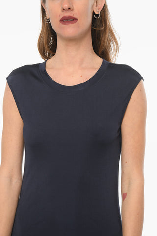 Sleeveless FLUID Jersey Maxidress