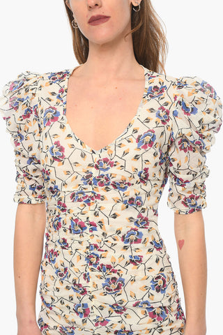ETOILE Cotton-voile SIRENY Bodycon Dress with Ruched Detailing