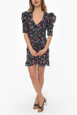 ETOILE Cotton-voile SIRENY Bodycon Dress with Ruched Detailing