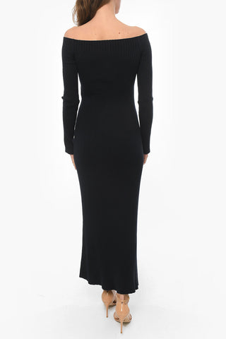 Ribbed Cashmere Blend Maxidress