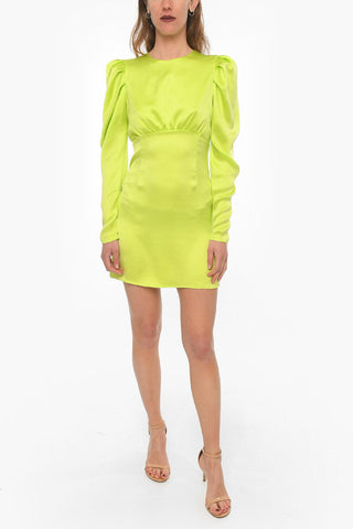 Back Neckline Satin Dress