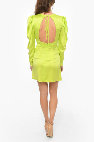 Back Neckline Satin Dress
