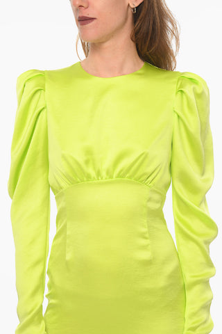 Back Neckline Satin Dress