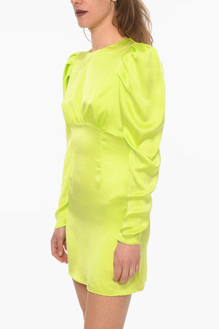 Back Neckline Satin Dress
