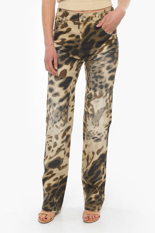 Jeans regular Fit Con Stampa Animalier