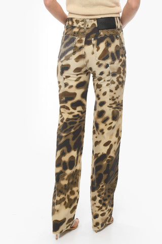 Jeans regular Fit Con Stampa Animalier