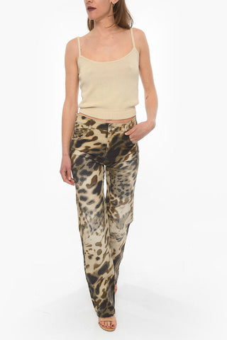 Jeans regular Fit Con Stampa Animalier