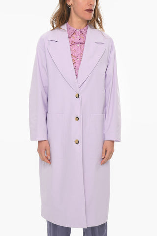 Maxi patch Pockets Single-Breasted Coat