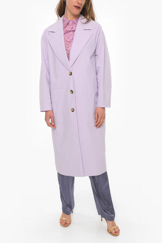 Maxi patch Pockets Single-Breasted Coat