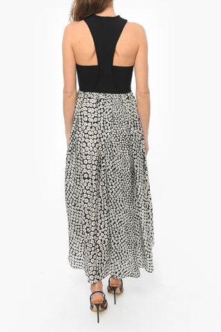 Silk Skirt DITSY FLORAL Cold-shoulder Maxidress