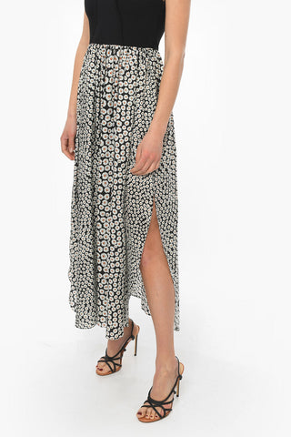 Silk Skirt DITSY FLORAL Cold-shoulder Maxidress