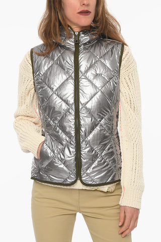 Front Zipped Hooded Quilted Vest